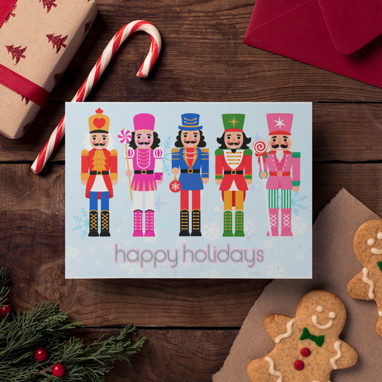 Nutcracker Christmas Greeting Card - 5 x 7 with Envelope