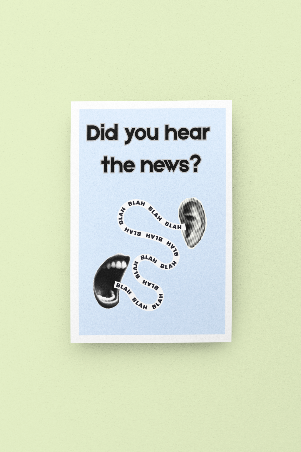 Did you Hear? Blank Note Card - 5 x 7 with Envelope