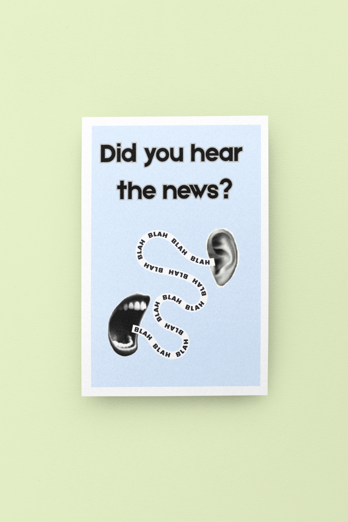 Did you Hear? Blank Note Card - 5 x 7 with Envelope