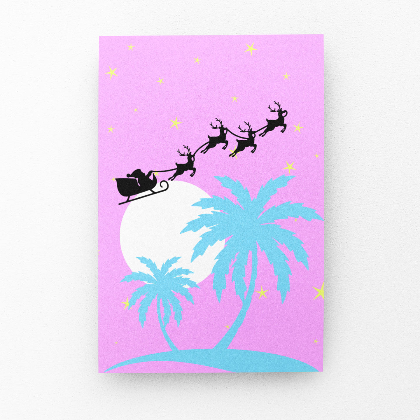Palm Tree Holiday Greeting Card - 5 x 7 with Envelope