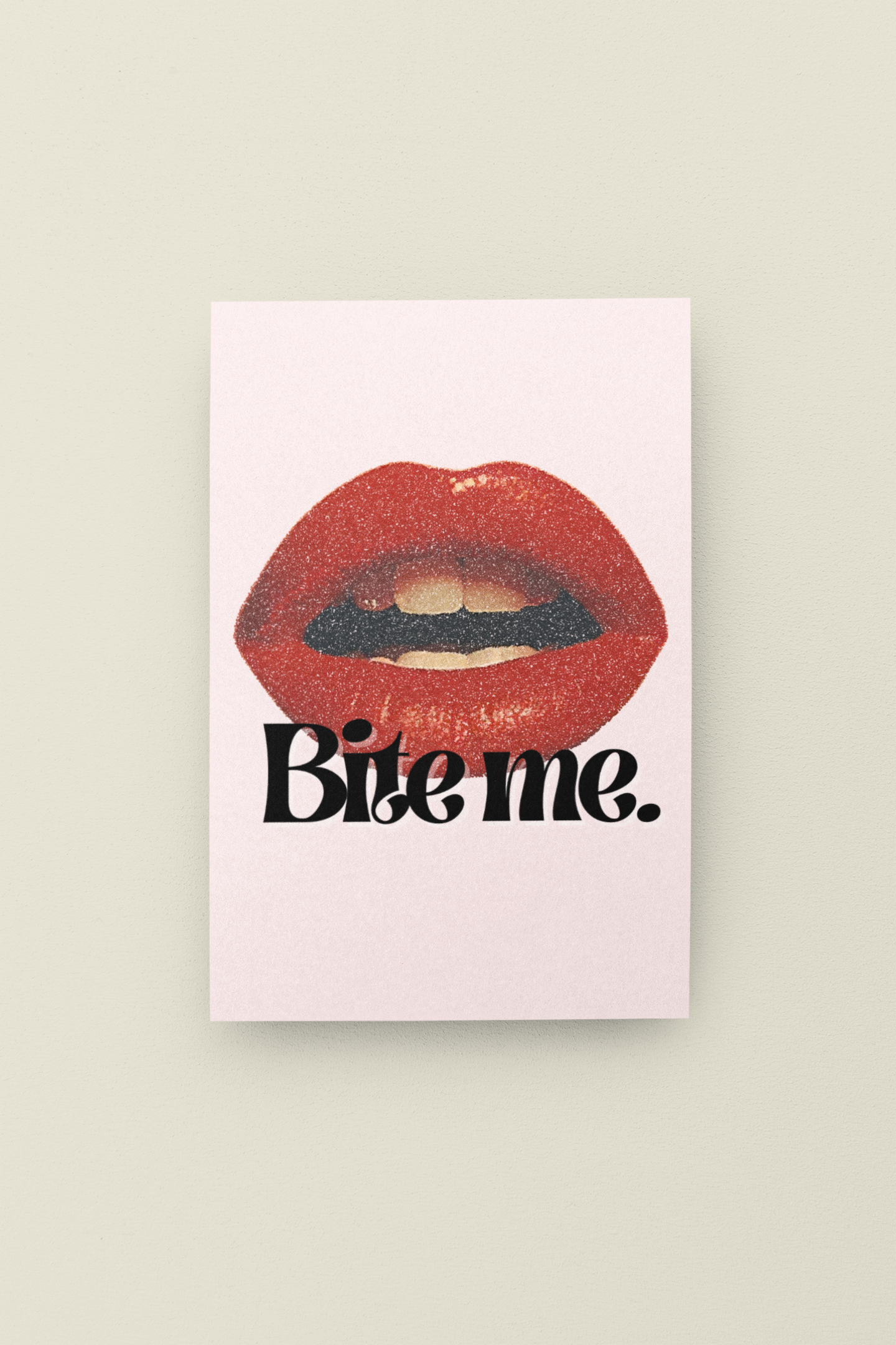 Bite Me - Spicy Valentine's Day Card - 5 x 7 with Envelope