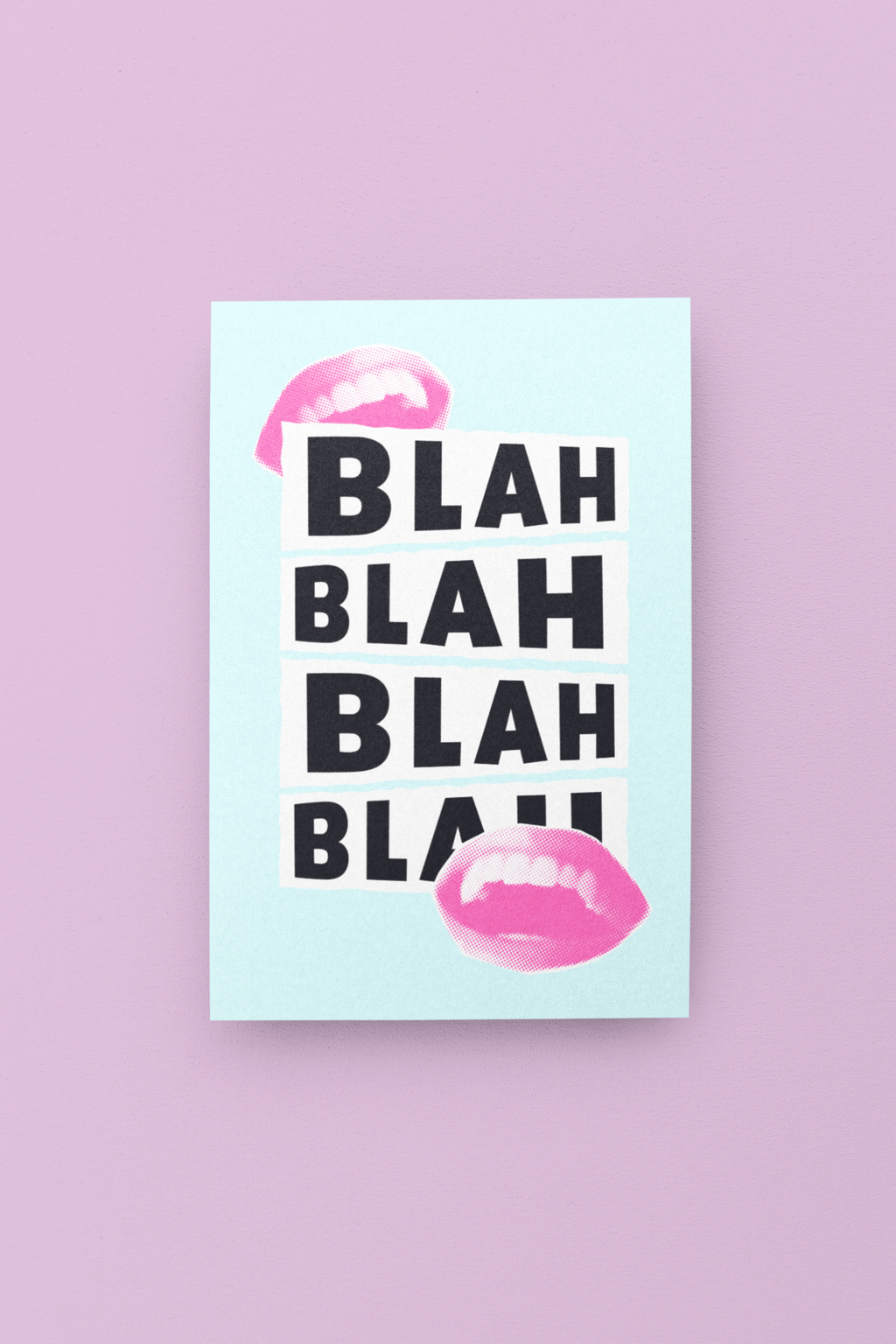 Blah Blah Blah Blank Note Card - 5 x 7 with Envelope