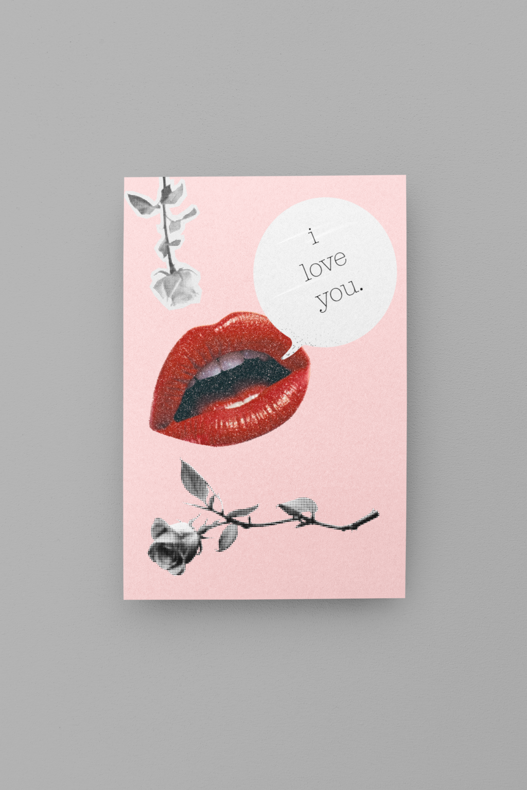 Love Rose Blank Note Card - 5 x 7 with Envelope