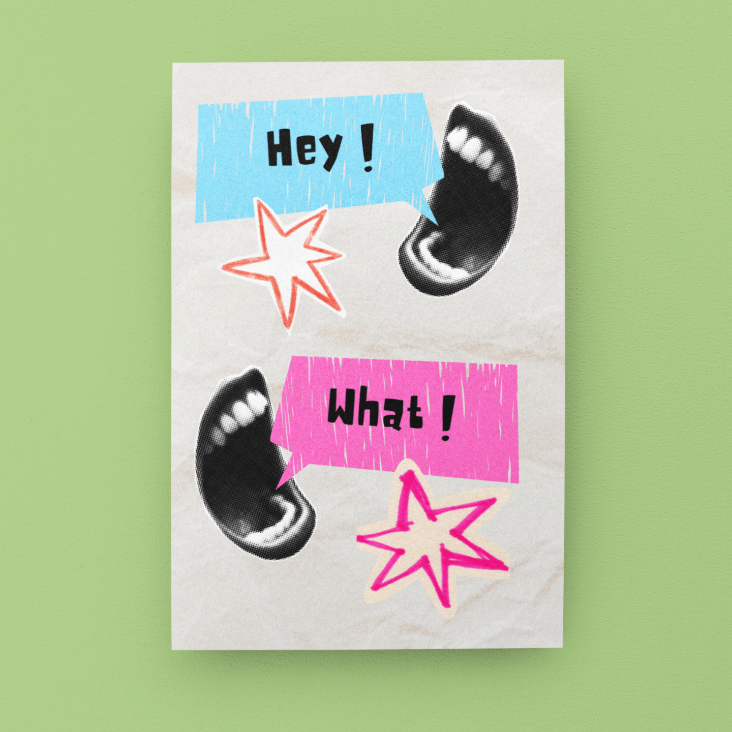 Hey! What! Birthday Card - 5 x 7 with Envelope