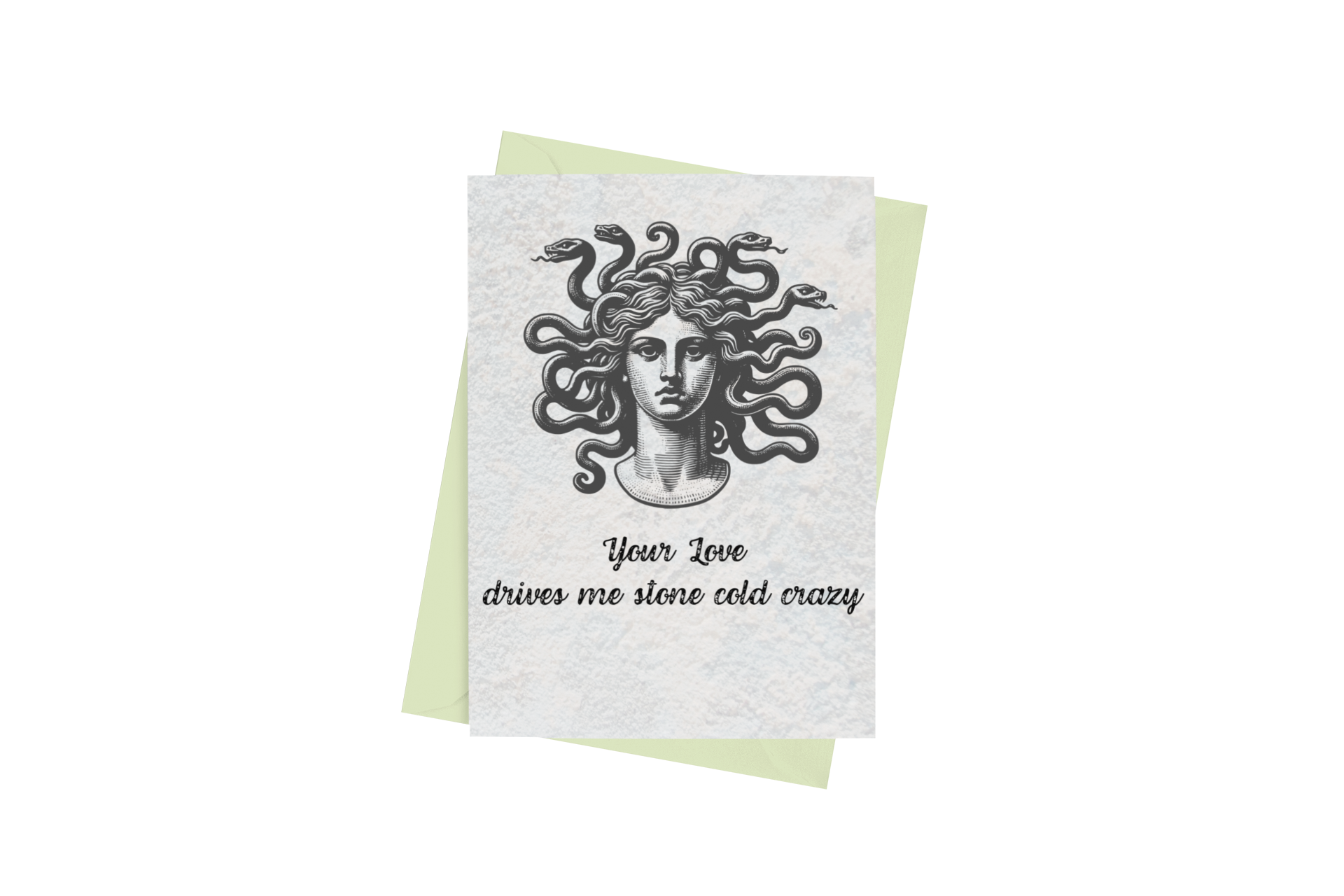 Stone Cold Valentine's Day Card - 5 x 7 with Envelope