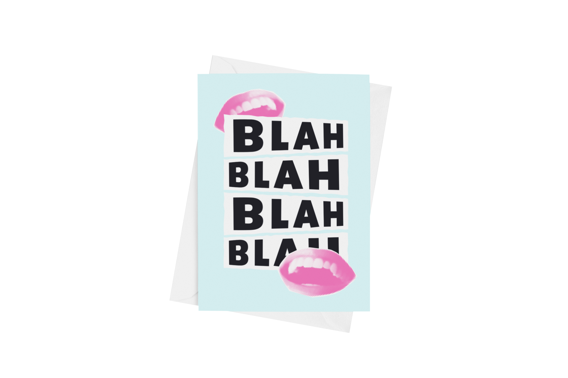 Blah Blah Blah Blank Note Card - 5 x 7 with Envelope