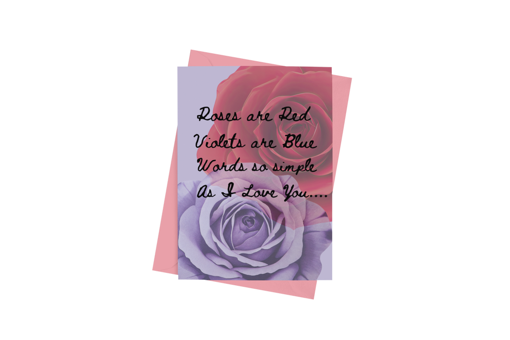 Roses Valentine's Day Card - 5 x 7 with Envelope
