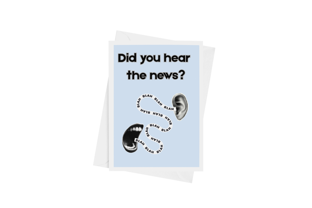 Did you Hear? Blank Note Card - 5 x 7 with Envelope