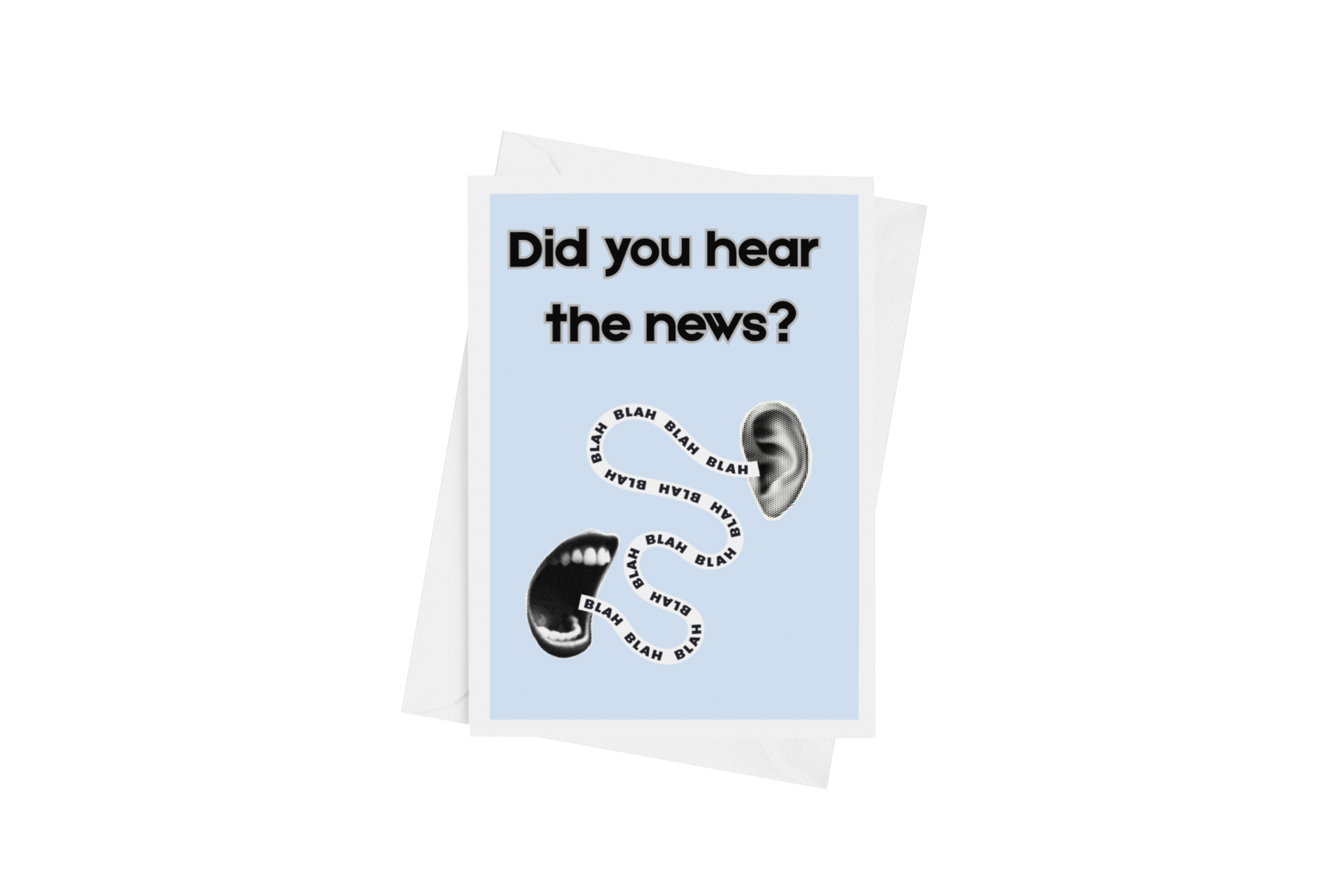 Did you Hear? Blank Note Card - 5 x 7 with Envelope