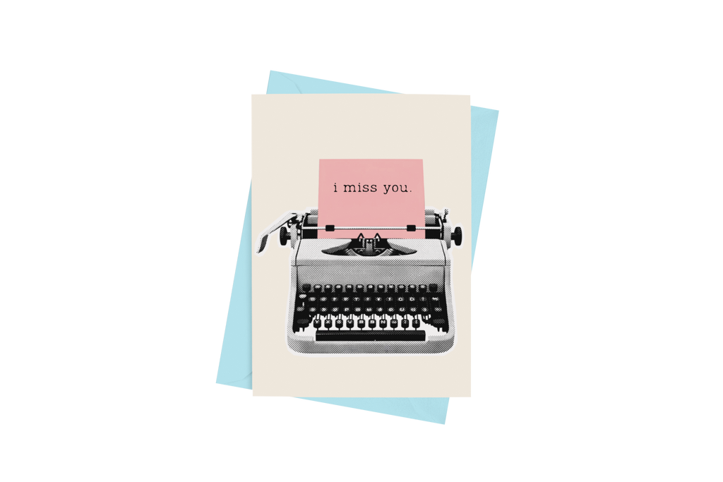 Miss You Blank Note Card - 5 x 7 with Envelope