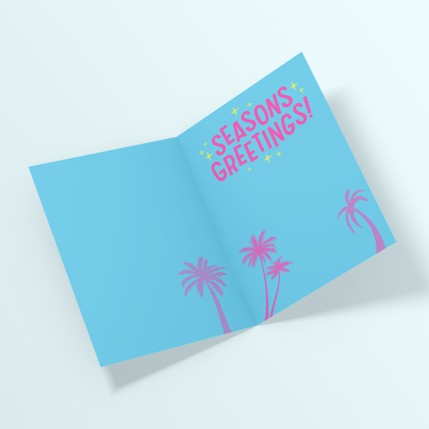 Palm Tree Holiday Greeting Card - 5 x 7 with Envelope