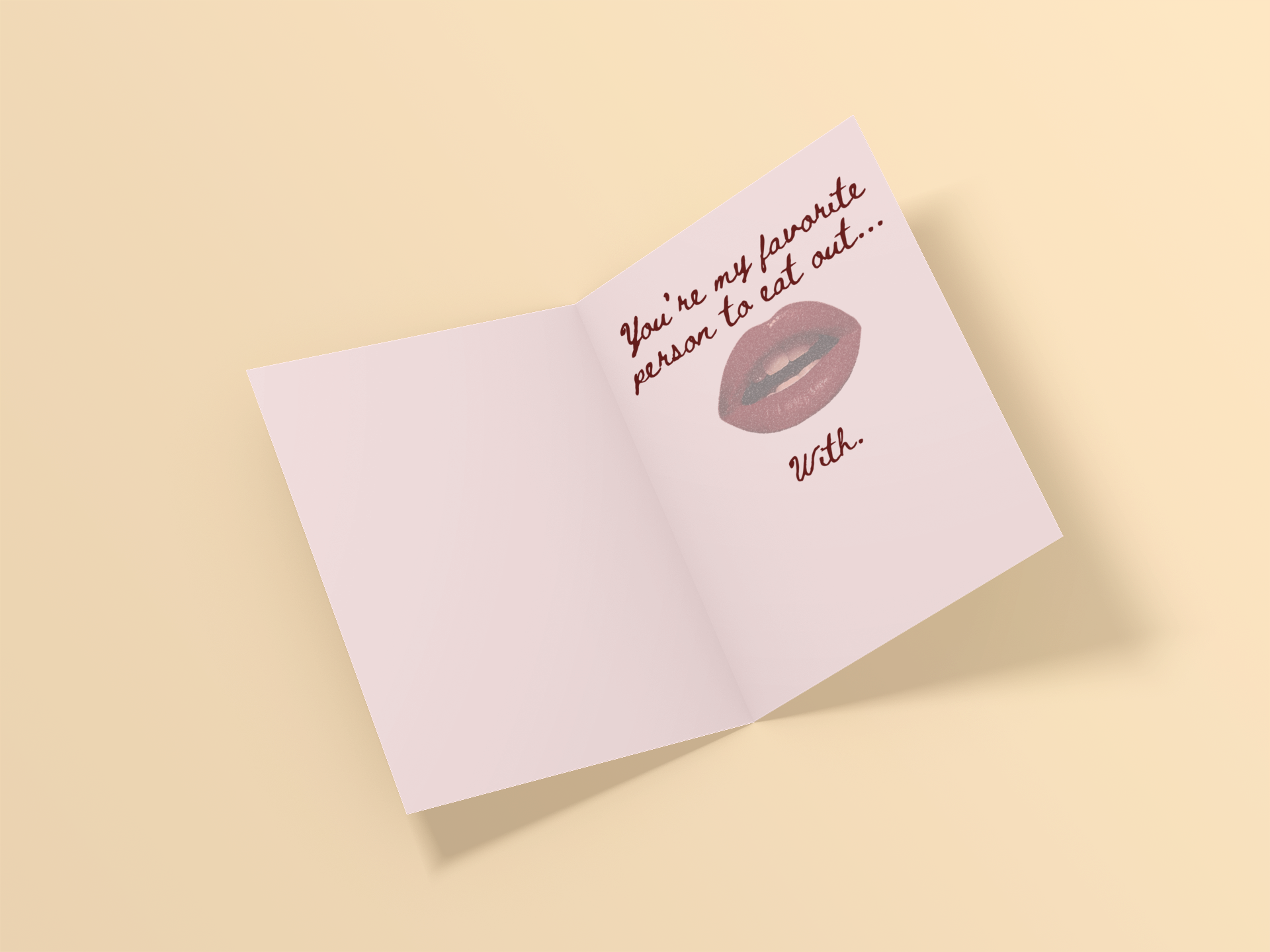 Eat - Spicy Valentine's Day Card - 5 x 7 with Envelope