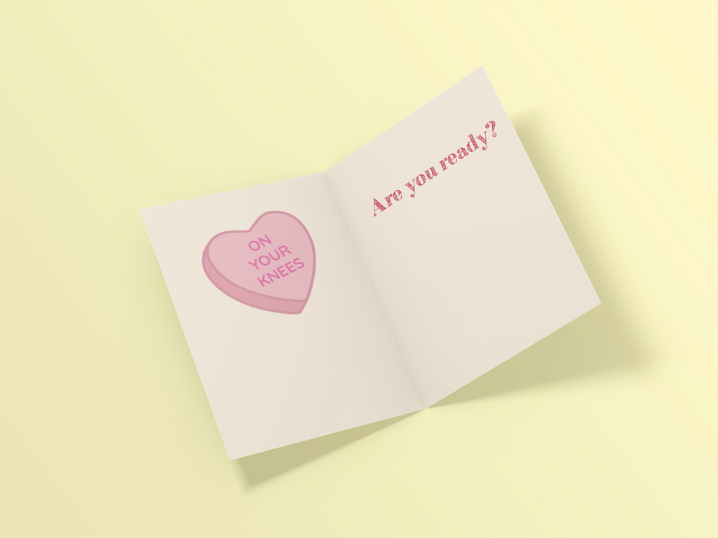 Naughty Hearts - Spicy Valentine's Day Card - 5 x 7 with Envelope