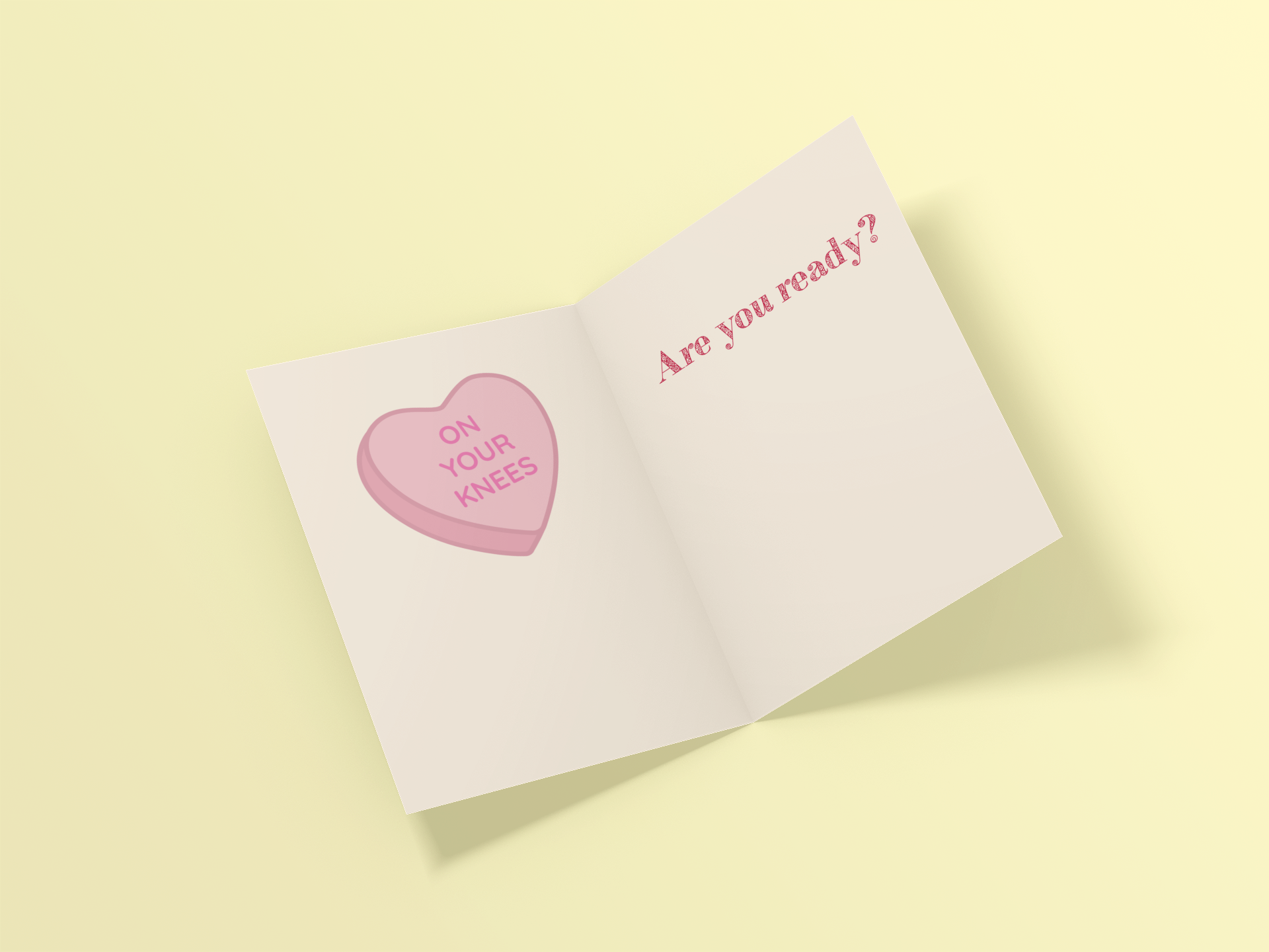 Naughty Hearts - Spicy Valentine's Day Card - 5 x 7 with Envelope