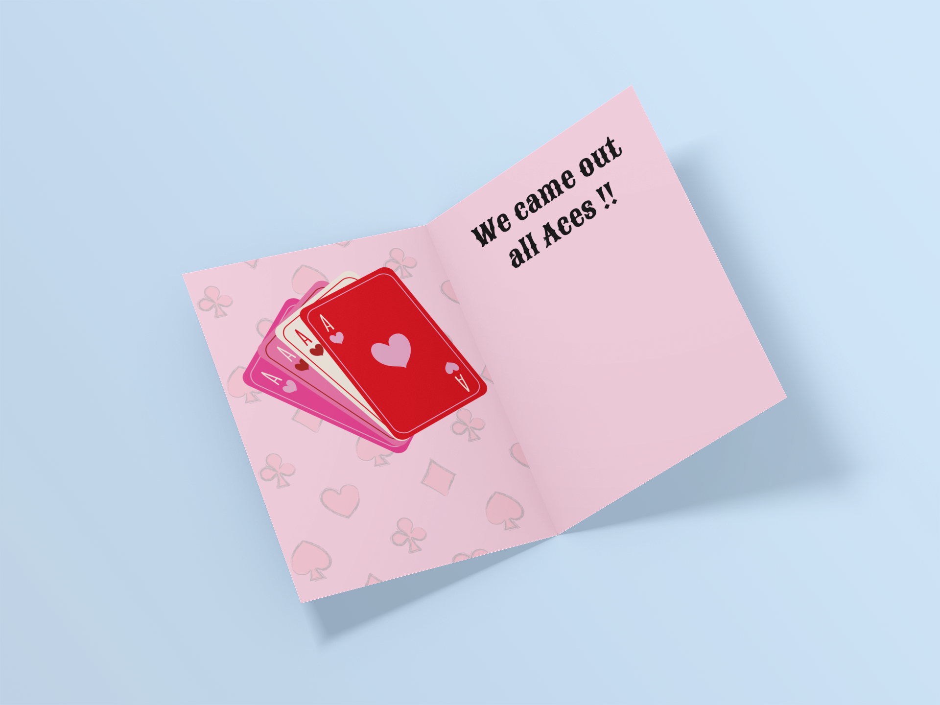 All Aces Valentine's Day Card - 5 x 7 with Envelope