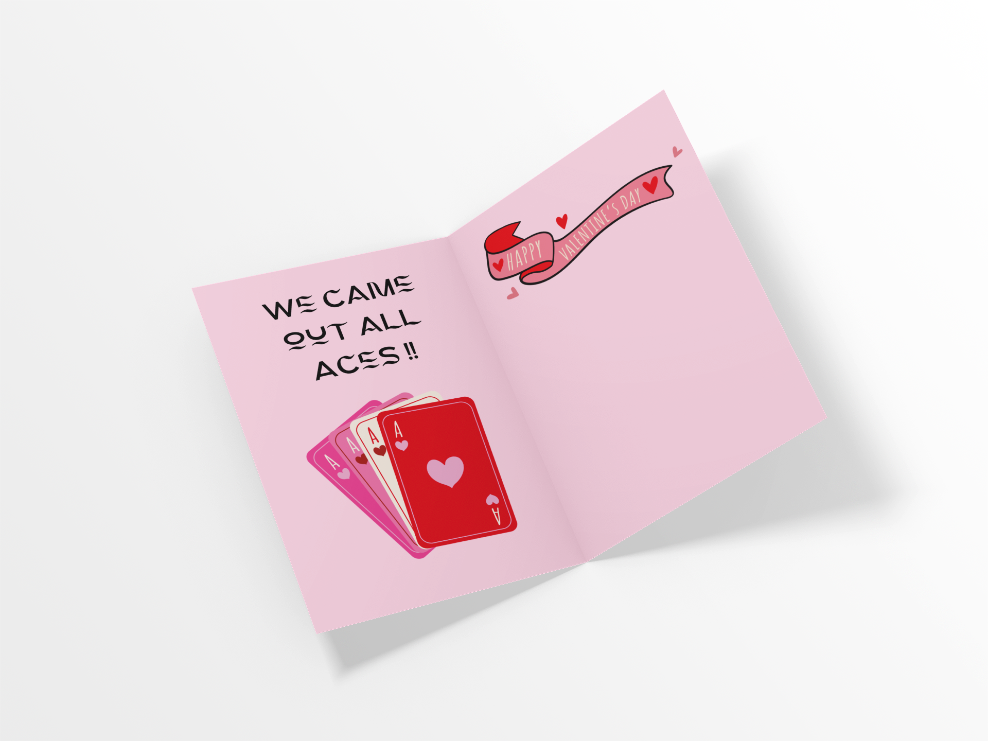 All Aces Valentine's Day Card - 5 x 7 with Envelope
