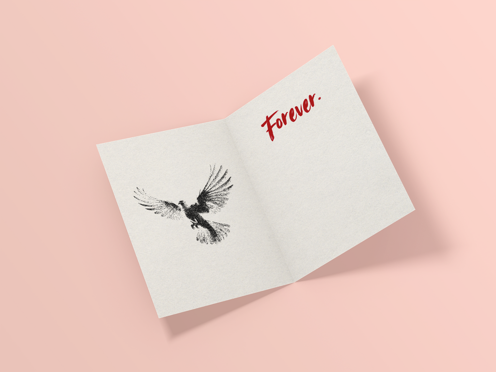 Eye Heart You Valentine's Day Card - 5 x 7 with Envelope