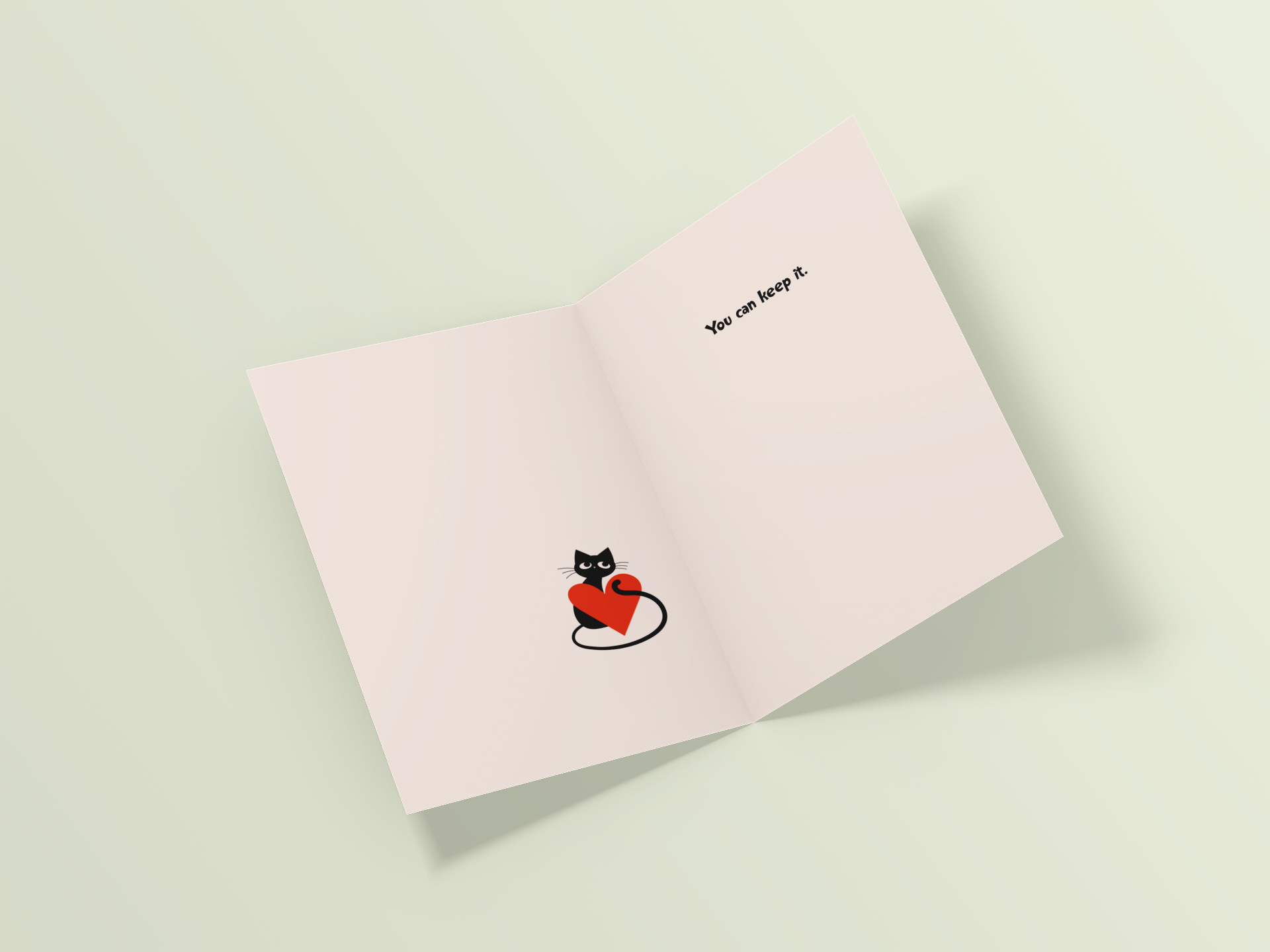 Heart Thief Valentine's Day Card - 5 x 7 with Envelope