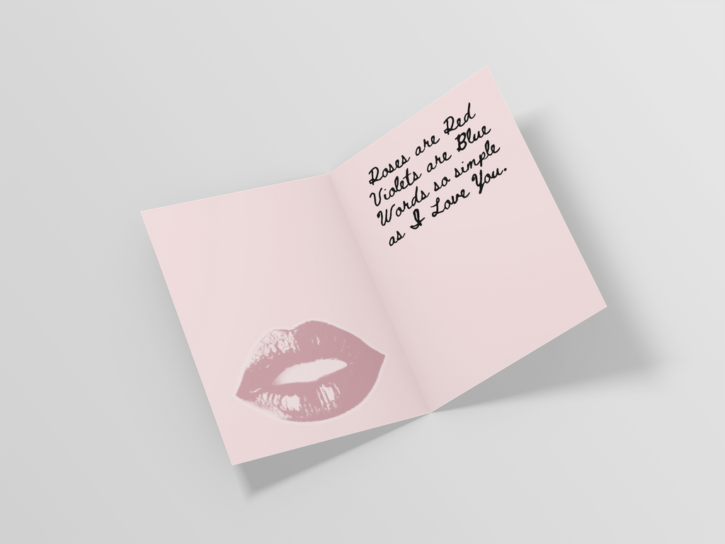 Simple Words Valentine's Day Card - 5 x 7 with Envelope