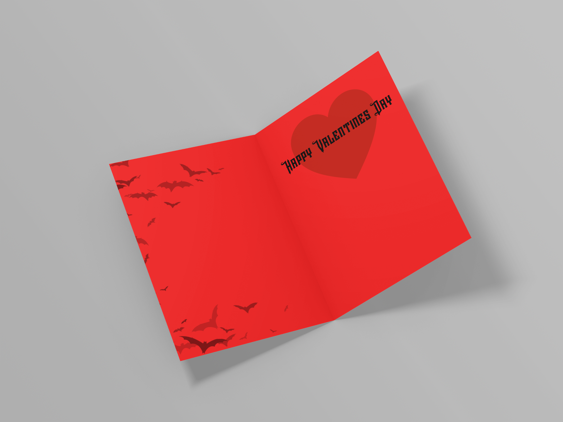 Batty Valentine's Day Card - 5 x 7 with Envelope