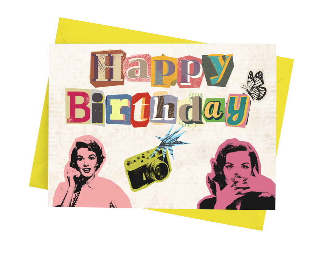 Collage Birthday Card - 5 x 7 with Envelope