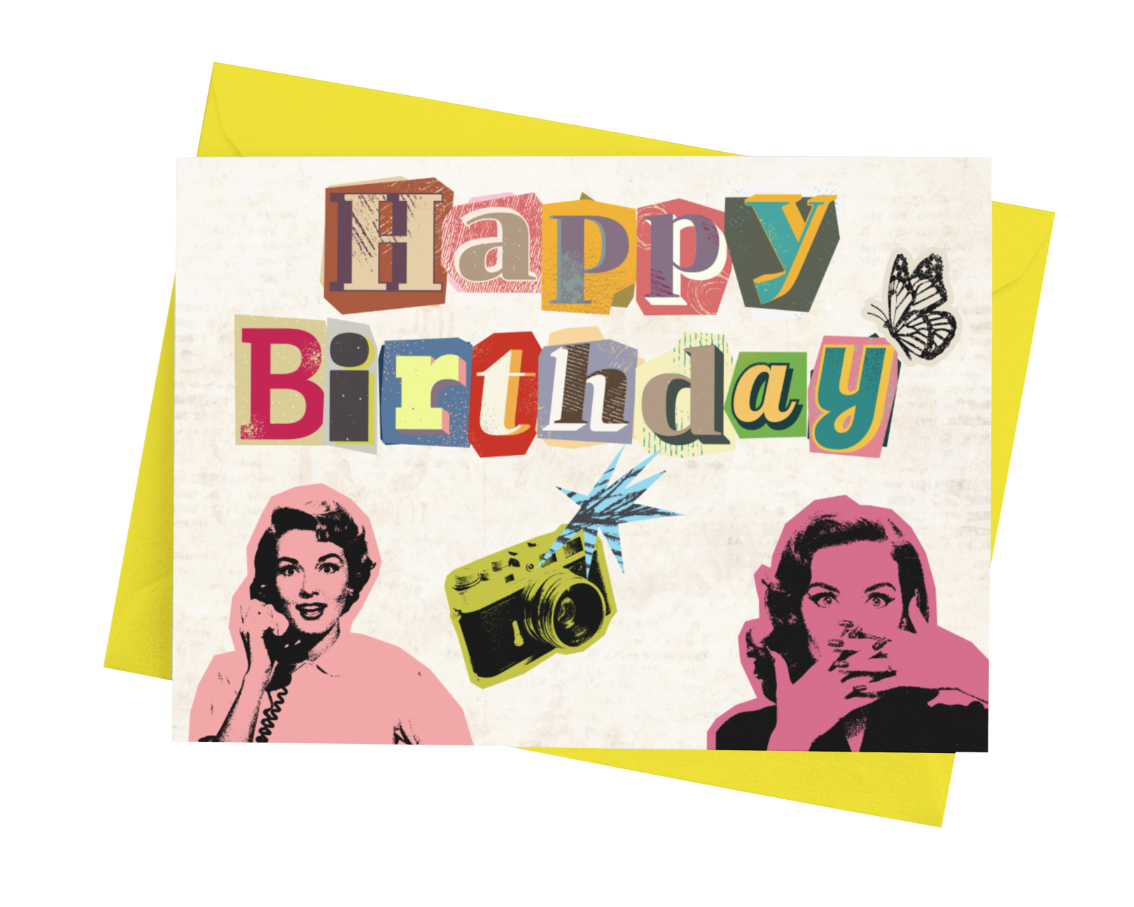 Collage Birthday Card - 5 x 7 with Envelope