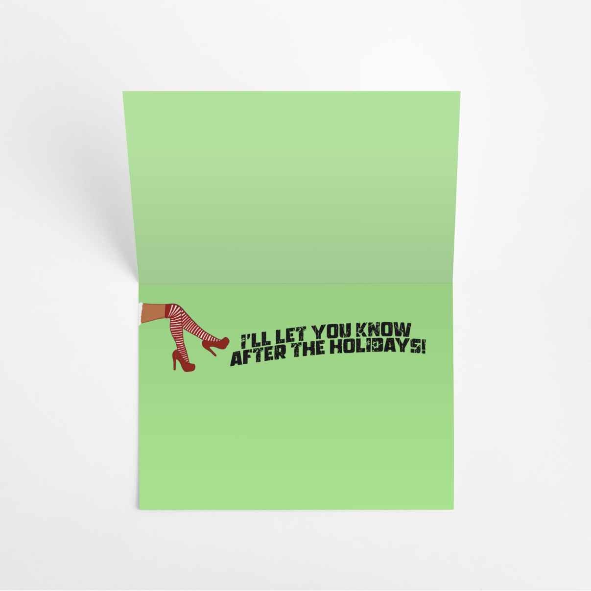 Naughty Legs Greeting Card - 5 x 7 with Envelope