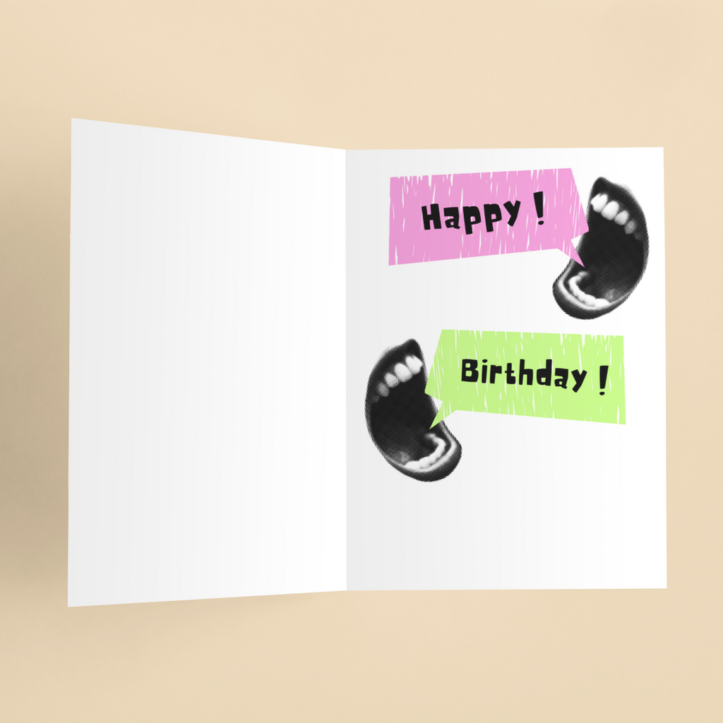 Hey! What! Birthday Card - 5 x 7 with Envelope