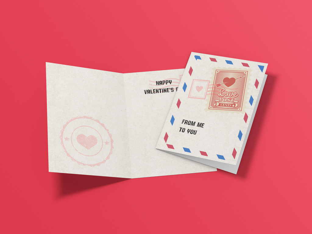 Love Note Valentine's Day Card - 5 x 7 with Envelope