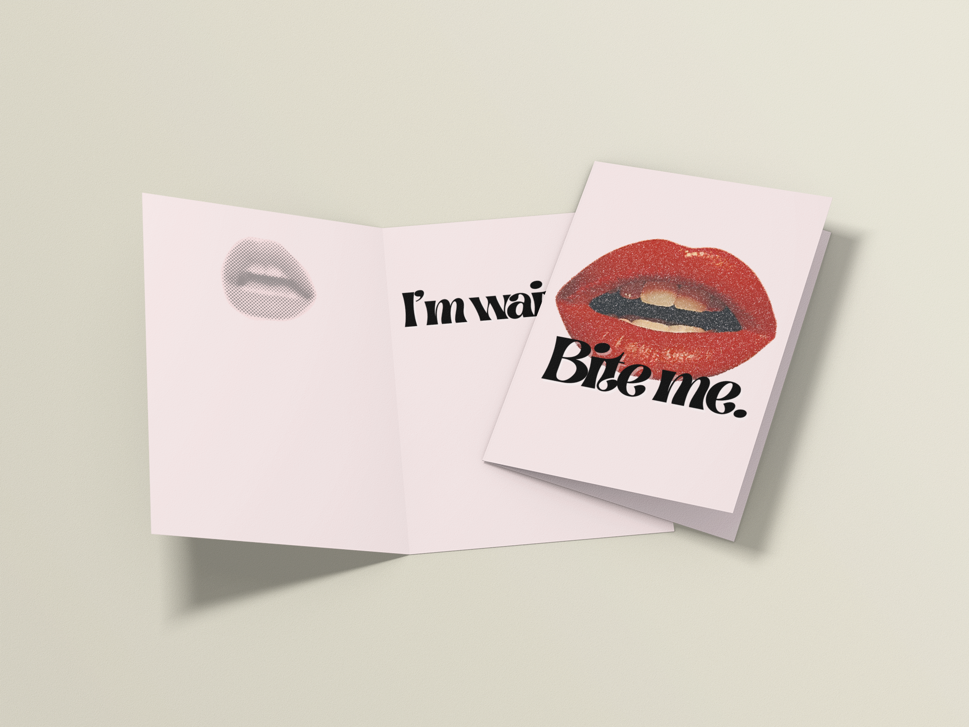 Bite Me - Spicy Valentine's Day Card - 5 x 7 with Envelope